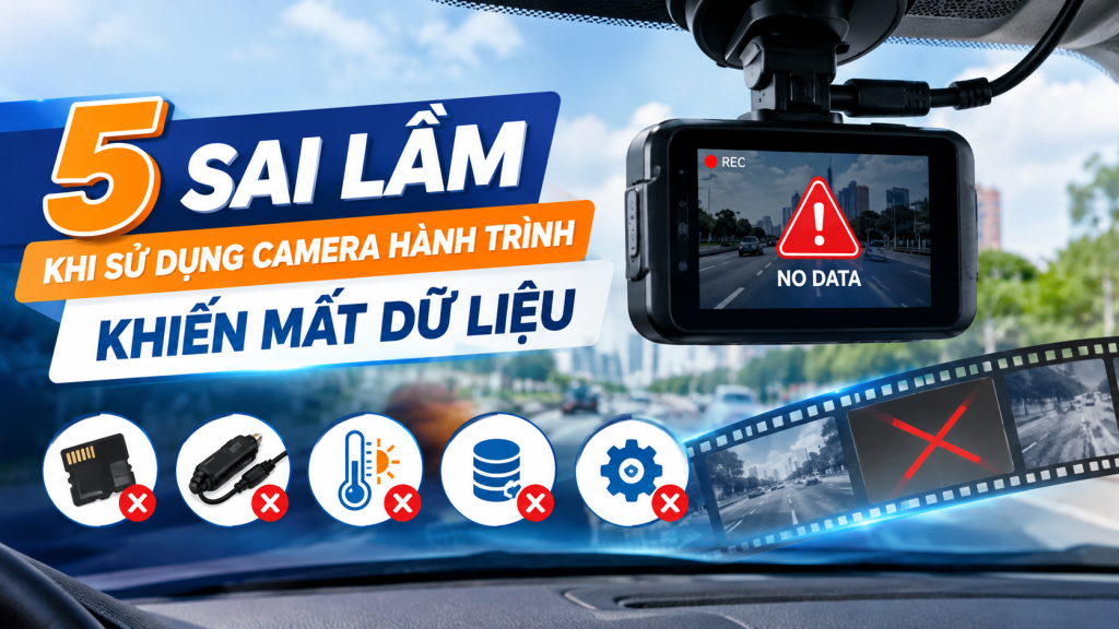 5 Sai Lầm Khi Sử Dụng Camera Hành Trình Khiến Mất Dữ Liệu