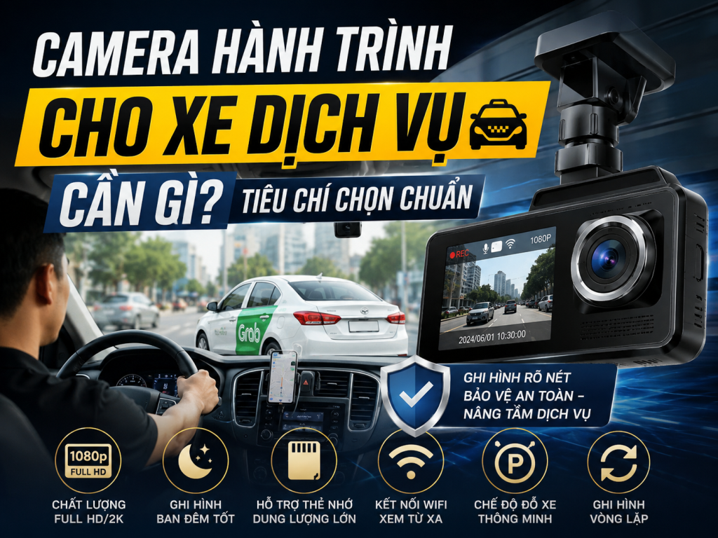 Camera Hành Trình Cho Xe Dịch Vụ Cần Gì? Tiêu Chí Chọn Chuẩn