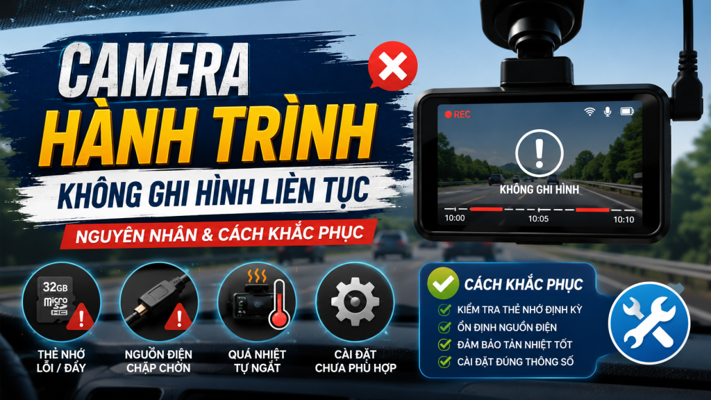 Camera Hành Trình Không Ghi Hình Liên Tục: Nguyên Nhân & Cách Khắc Phục