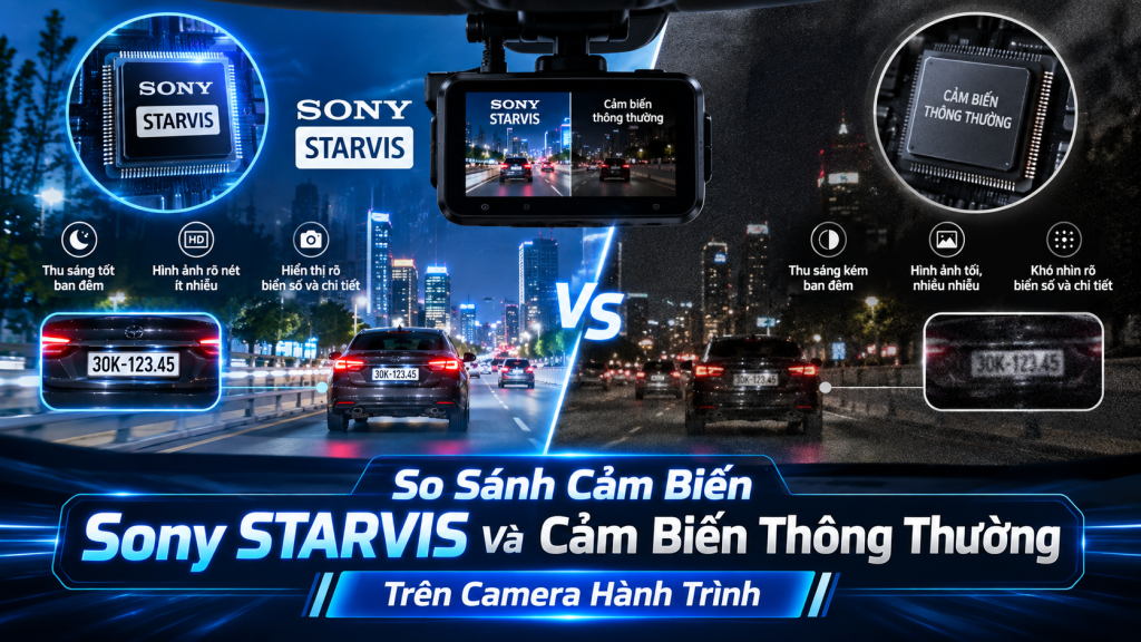 So Sánh Cảm Biến Sony STARVIS Và Cảm Biến Thông Thường Trên Camera Hành Trình
