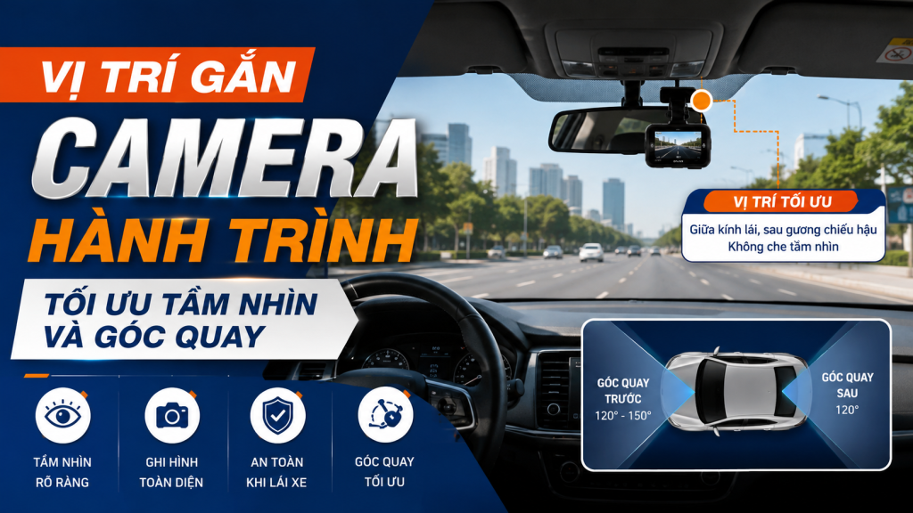 Vị Trí Gắn Camera Hành Trình Tối Ưu Tầm Nhìn Và Góc Quay
